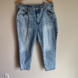 Old Navy High Rise Curvy OG Straight Tegan Denim Jeans 99% Cotton Size 18